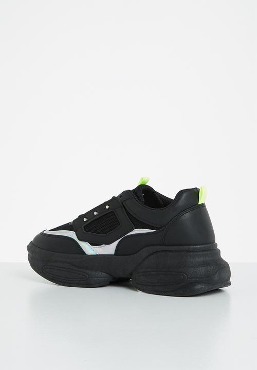Tom Tom - Metallic panel chunky sneaker - black 