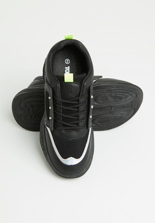 Tom Tom - Metallic panel chunky sneaker - black 