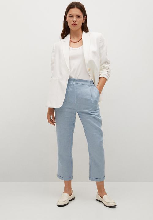 MANGO - Trousers clau-h - light pastel blue