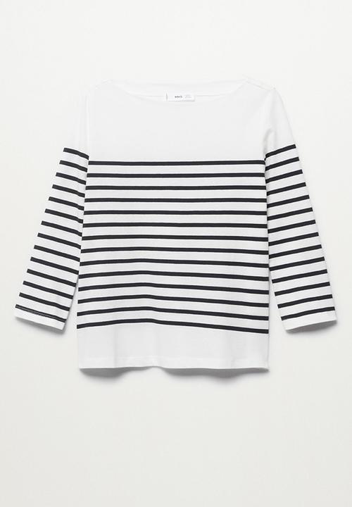 MANGO - T-shirt parisian - white & black 