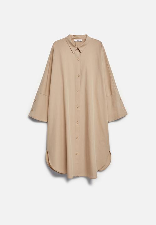 MANGO - Plus dress olfo - medium brown