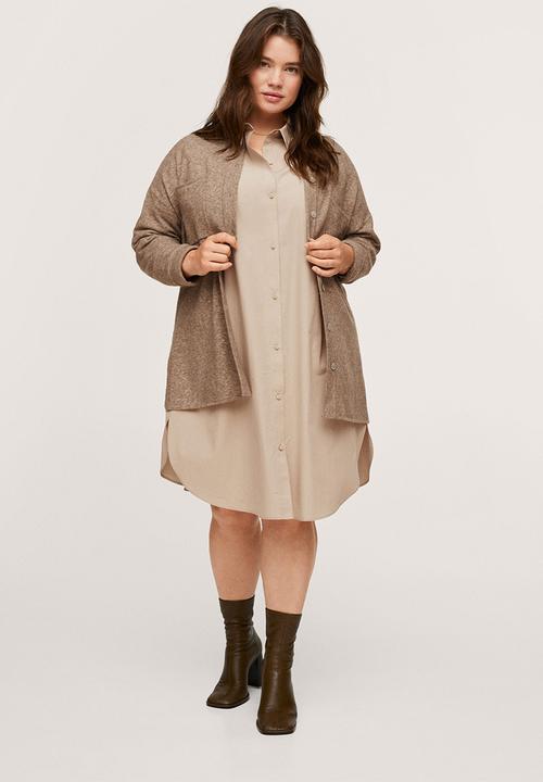 MANGO - Plus dress olfo - medium brown