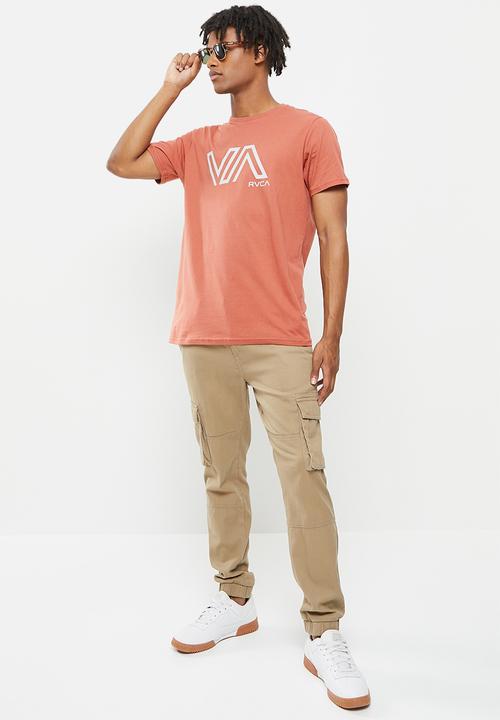 RVCA - Stencil va short sleeve tee - terracotta