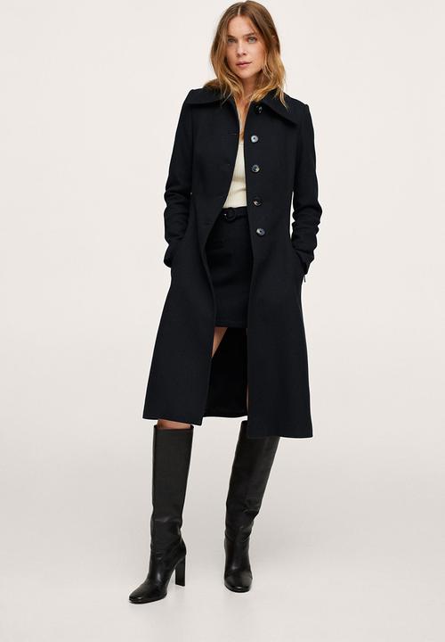 MANGO - Coat manila - black