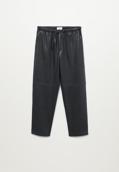 MANGO - Trousers apple - black