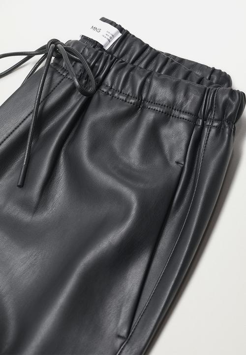 MANGO - Trousers apple - black