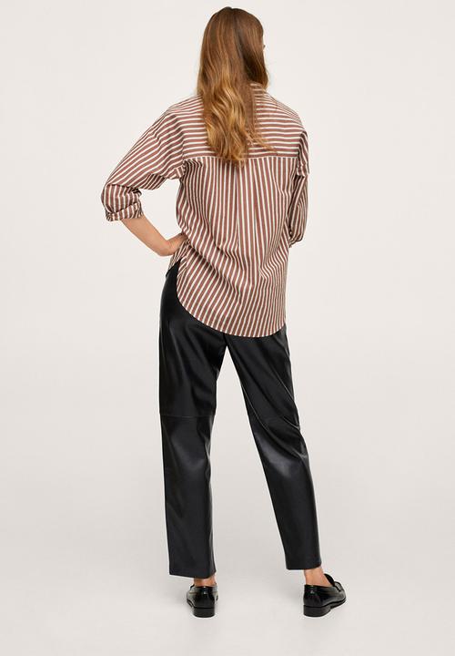 MANGO - Trousers apple - black
