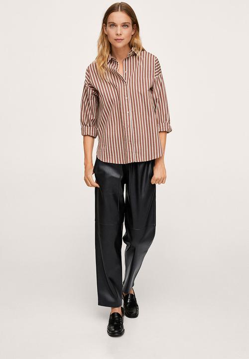 MANGO - Trousers apple - black