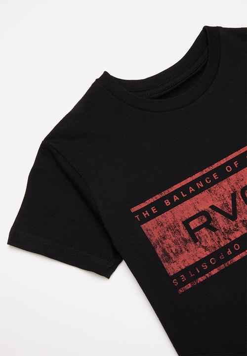 RVCA - Double opposite short sleeve tee boy - black