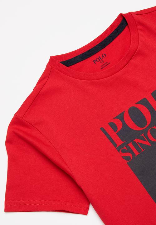 POLO - Boys cameron printed tee - red
