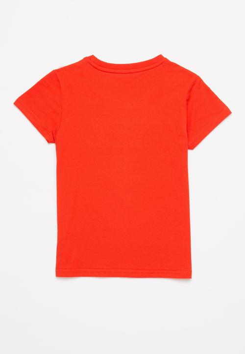 POLO - Girls terri embossed tee - red