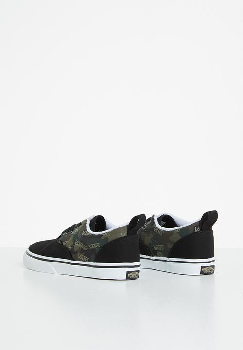 Vans - Td era elastic lace - (logo camo) black/timber wolf