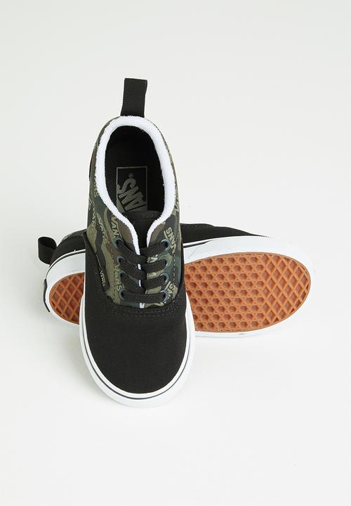 Vans - Td era elastic lace - (logo camo) black/timber wolf