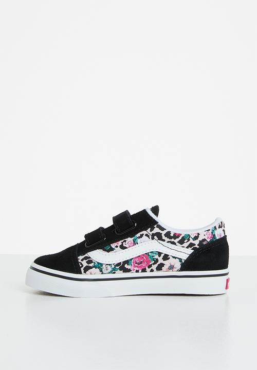Vans - Td old skool v - (leopard floral) black/true white