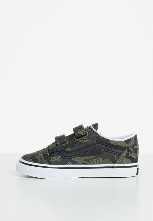 Vans - Td old skool v - (logo camo) black/timber wolf