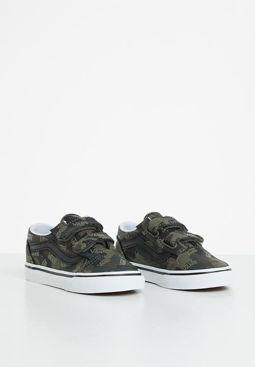 Vans - Td old skool v - (logo camo) black/timber wolf