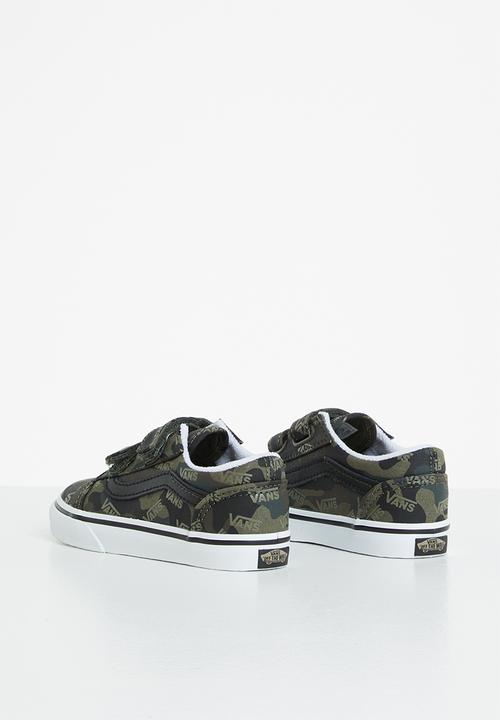 Vans - Td old skool v - (logo camo) black/timber wolf