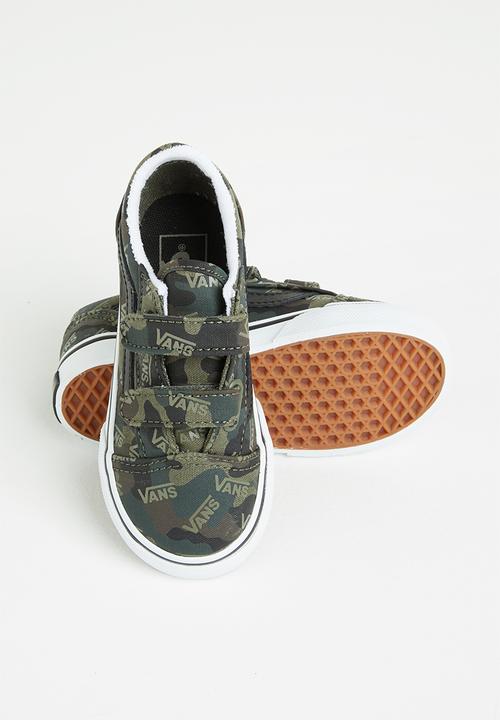 Vans - Td old skool v - (logo camo) black/timber wolf