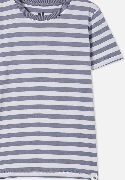Cotton On - Core short sleeve tee - grey & white