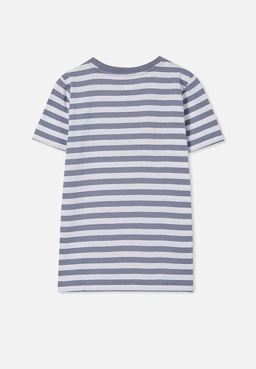 Cotton On - Core short sleeve tee - grey & white