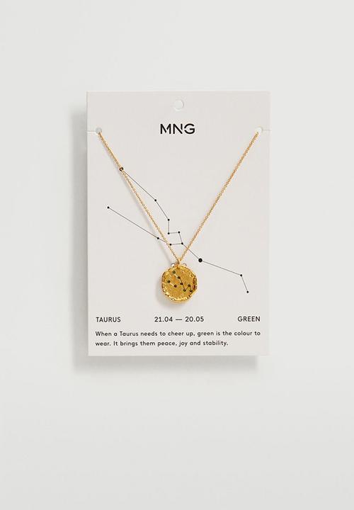 MANGO - Aquarius horoscope necklace - gold