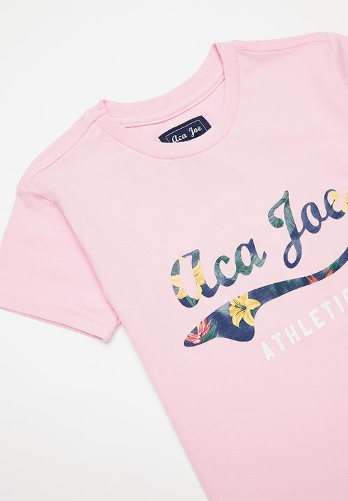Aca Joe - Girls aca joe printed t-shirt - light pink