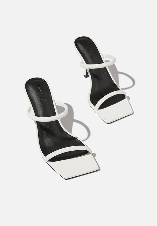 Cotton On - Daria tubular mule - white shiny pu