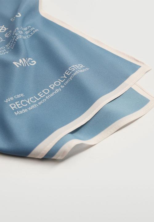 MANGO - Printed scarf - blue