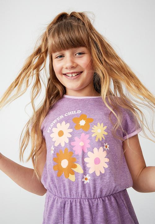 Cotton On - Sigrid short sleeve dress - grape soda