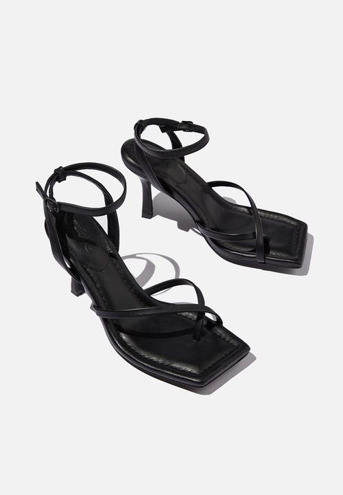Cotton On - Sasha ankle strap heel - black pu