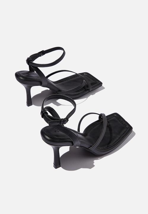 Cotton On - Sasha ankle strap heel - black pu