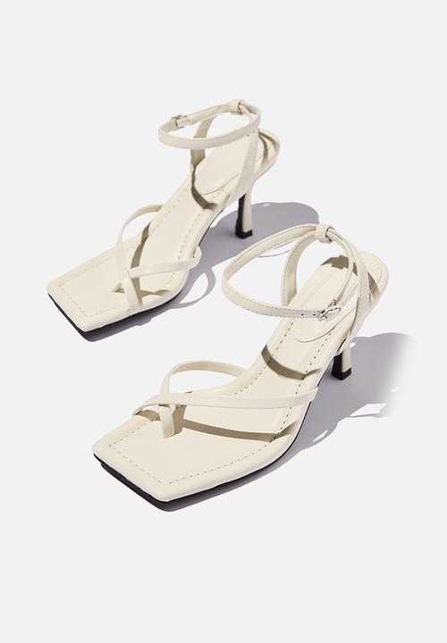 Cotton On - Sasha ankle strap heel - ivory pu