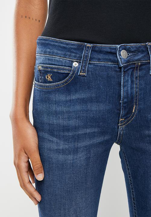 Calvin Klein - Ckj 011 mid rise skinny -  blue