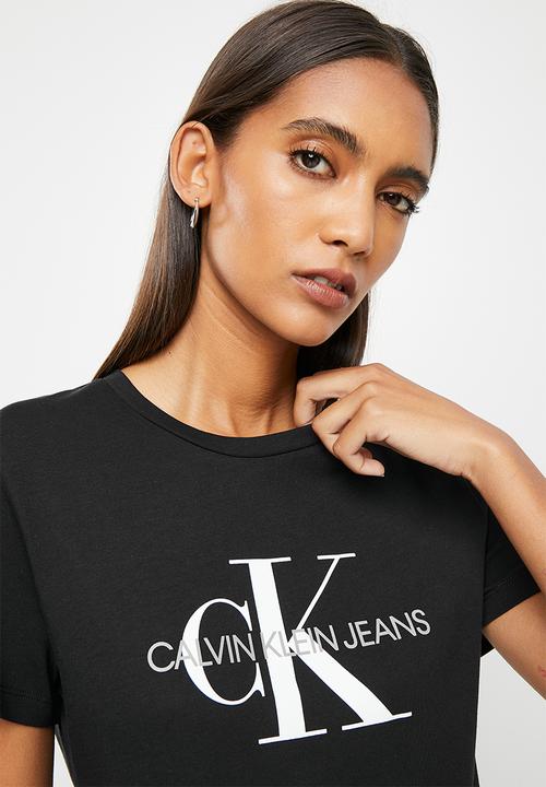 Calvin Klein - Core monogram logo regular fit tee - black