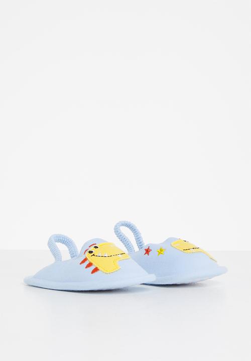 Pop Candy - Baby boys dino slipper - light blue