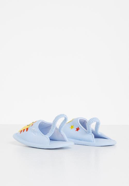 Pop Candy - Baby boys dino slipper - light blue