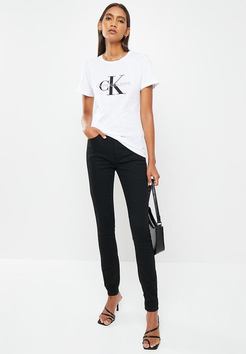 Calvin Klein - Core monogram logo regular fit tee -  white