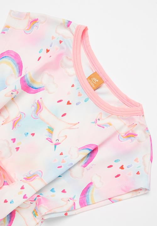 UP Baby - Beach cover up - light blue & pink