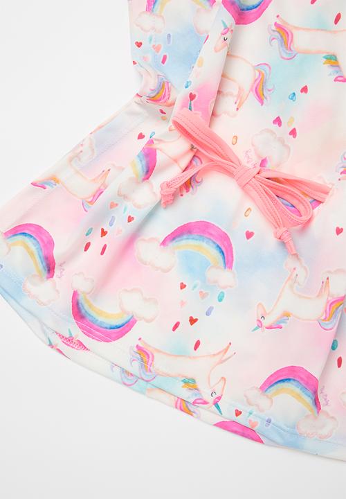UP Baby - Beach cover up - light blue & pink
