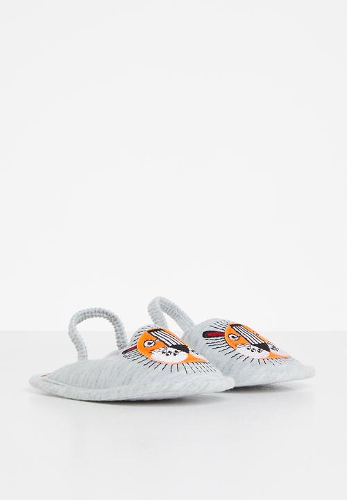 Pop Candy - Baby printed slipper - grey