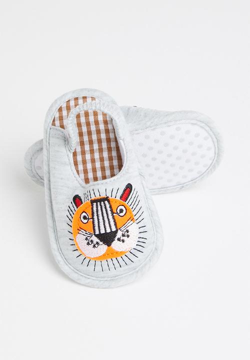 Pop Candy - Baby printed slipper - grey