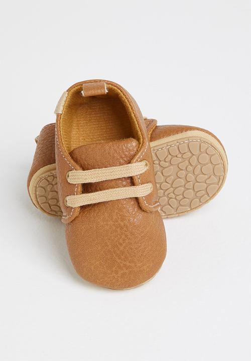 Pop Candy - Baby boys plain slip on - tan
