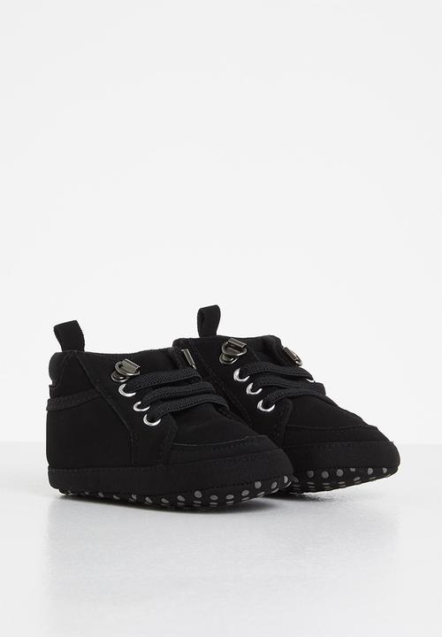 Pop Candy - Baby boys hi top sneaker - black