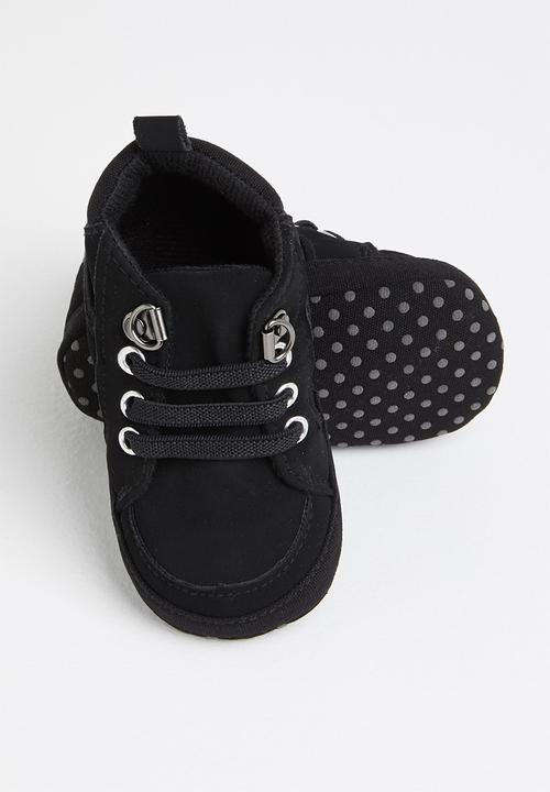 Pop Candy - Baby boys hi top sneaker - black