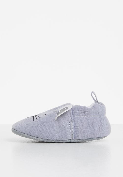 Pop Candy - Baby boys soft sole slip on - grey
