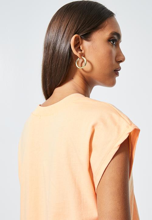 Superbalist - V neck relaxed tee - peach quartz