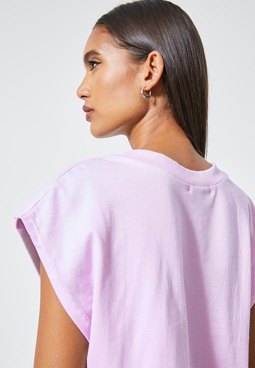 Superbalist - V neck relaxed tee - lilac