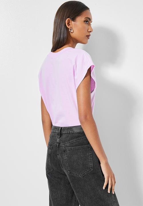 Superbalist - V neck relaxed tee - lilac