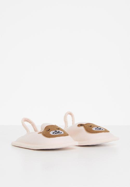 Pop Candy - Baby bear slipper - peach