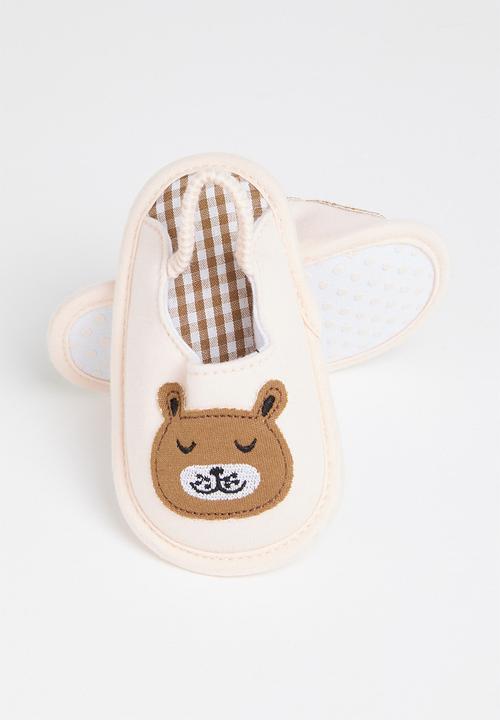 Pop Candy - Baby bear slipper - peach